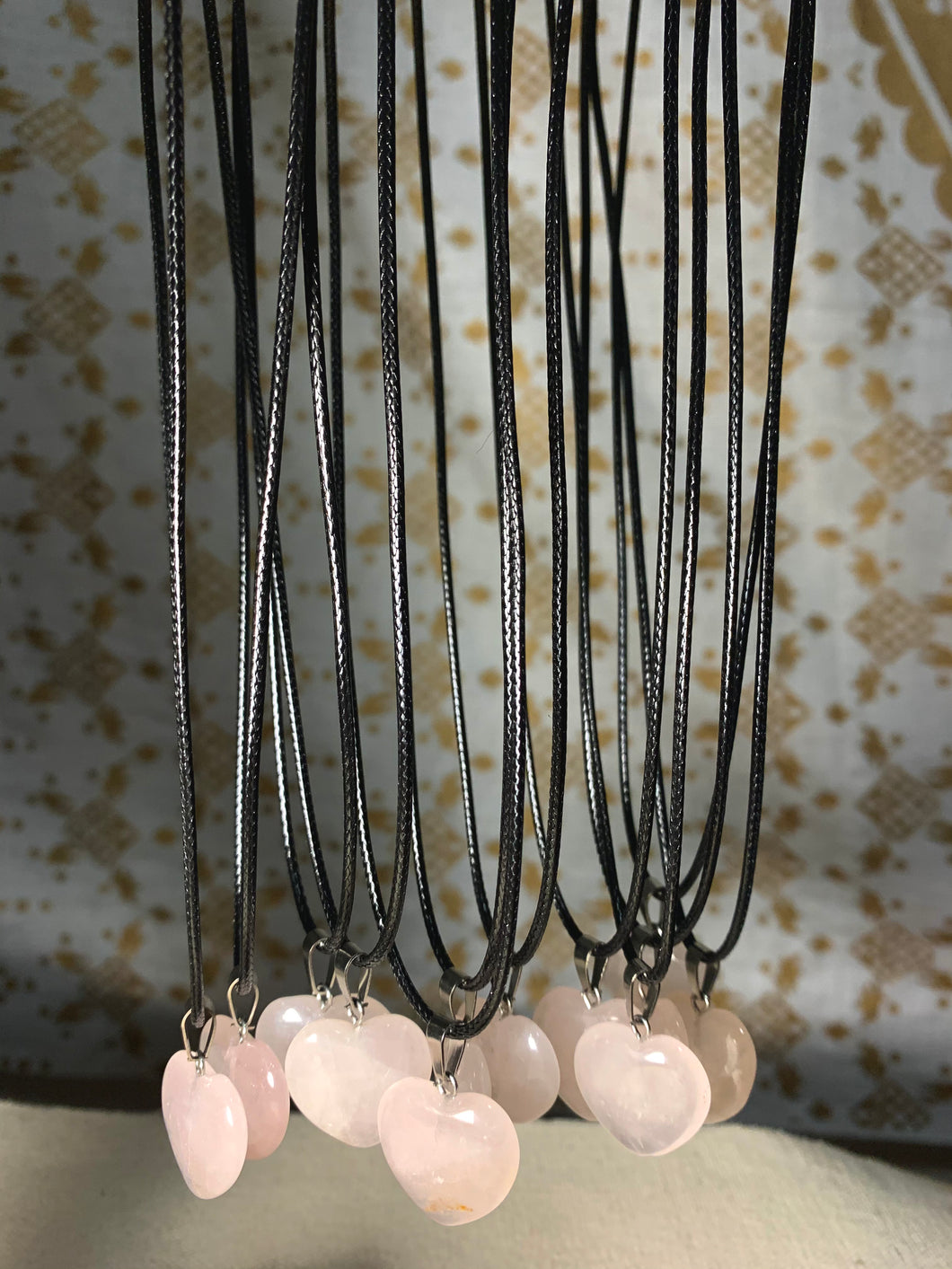 Heart-Of-Glass Rose Quartz Pendant Necklace